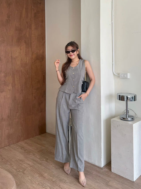 Two Piece Waistcoat Style With Trouser